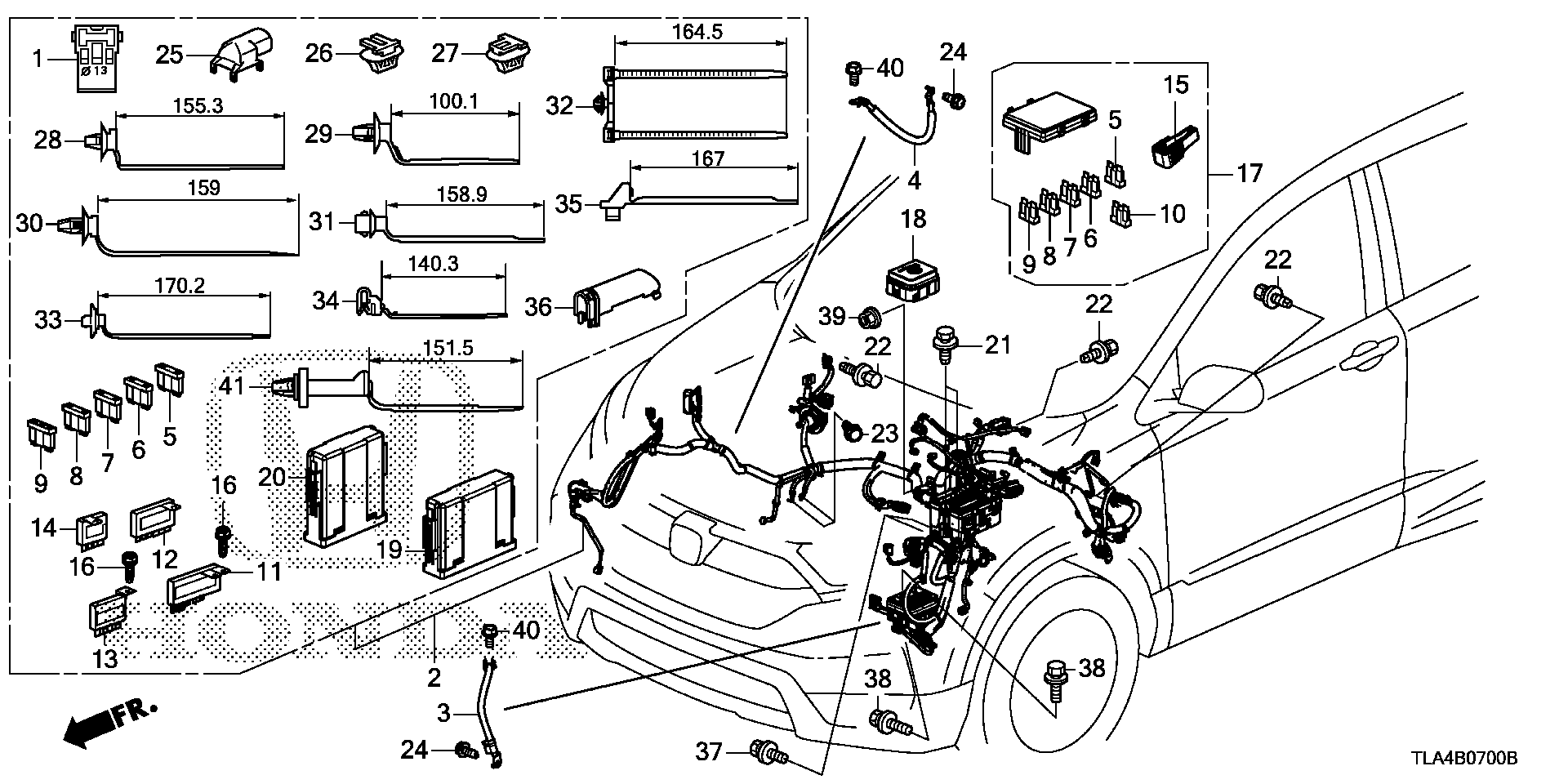 Diagram WIRE HARNESS (1) for your 2010 Honda CR-V   