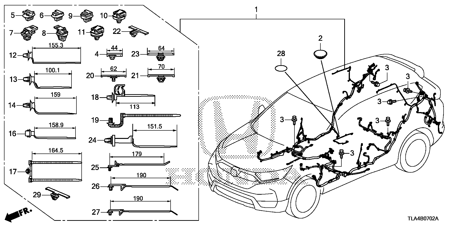 Full size assembly image of WIRE HARNESS (3) (1/1)