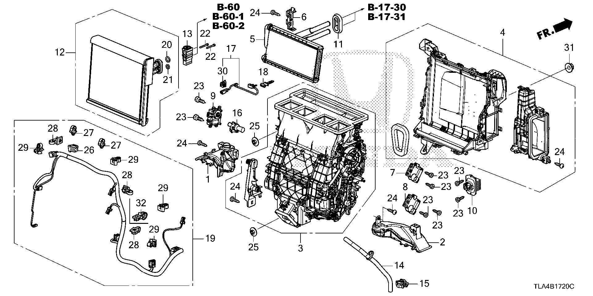 Diagram HEATER UNIT for your 2021 Honda CR-V   