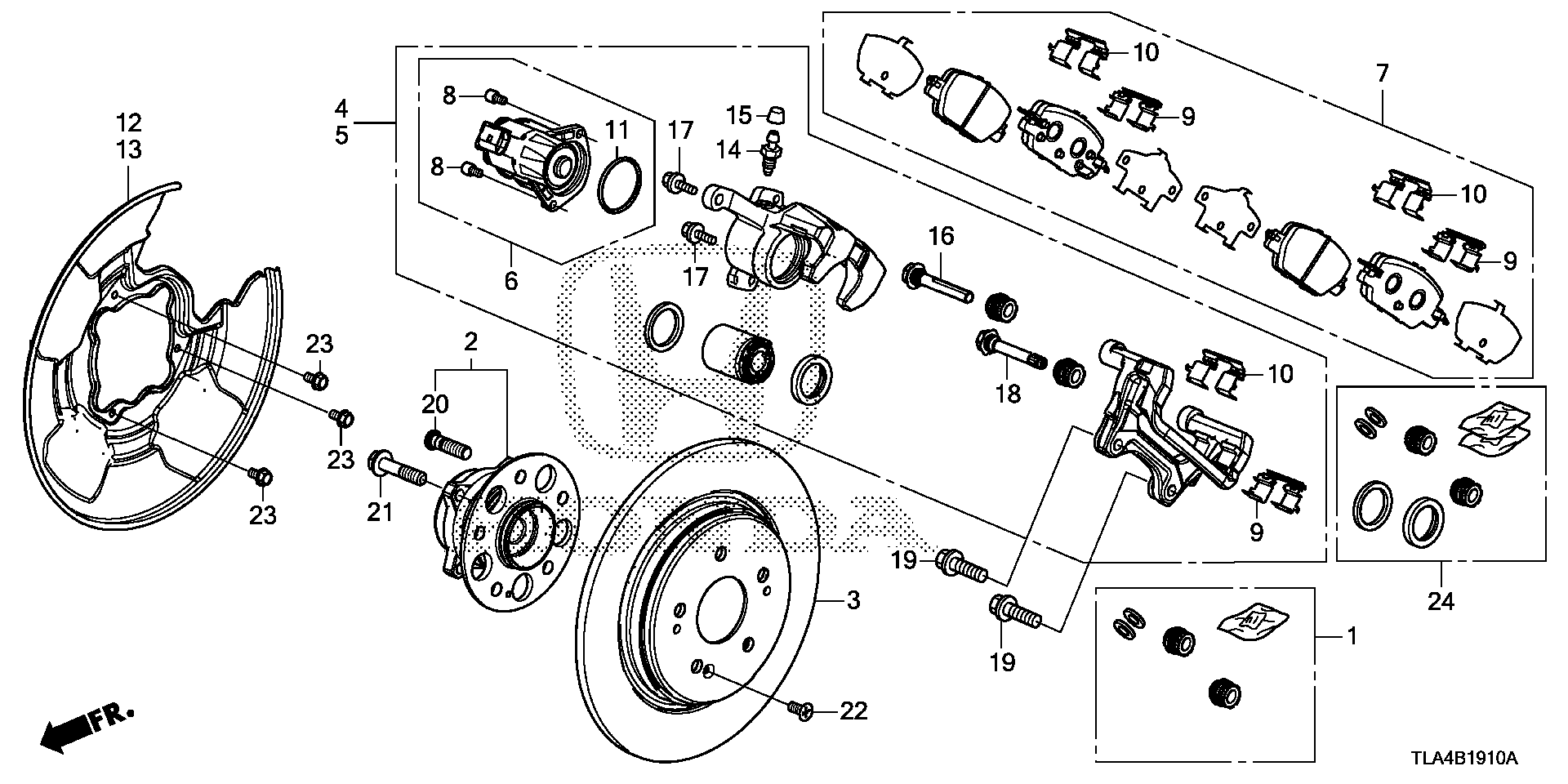 Full size assembly image of REAR BRAKE (1/1)