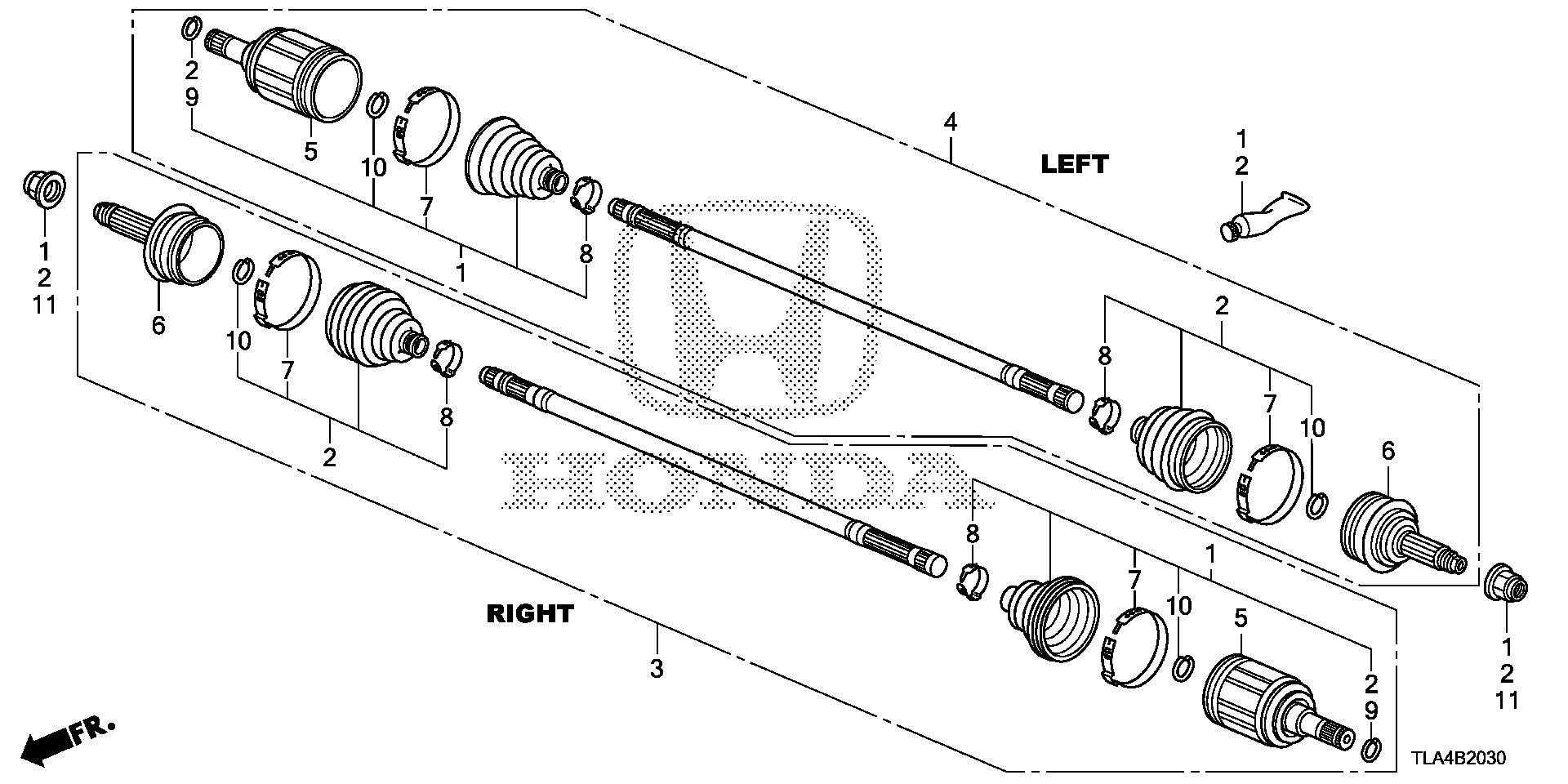 Full size assembly image of REAR DRIVESHAFT (1) (1/1)
