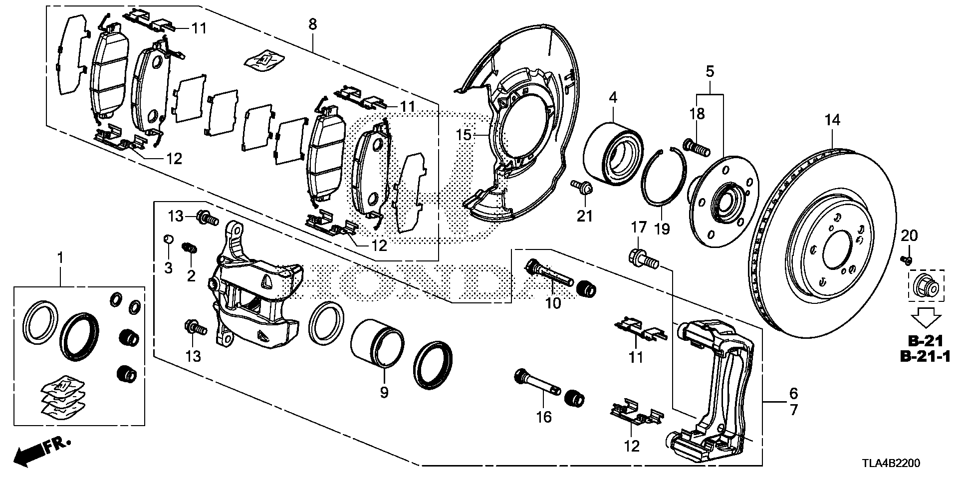 Full size assembly image of FRONT BRAKE (1/1)