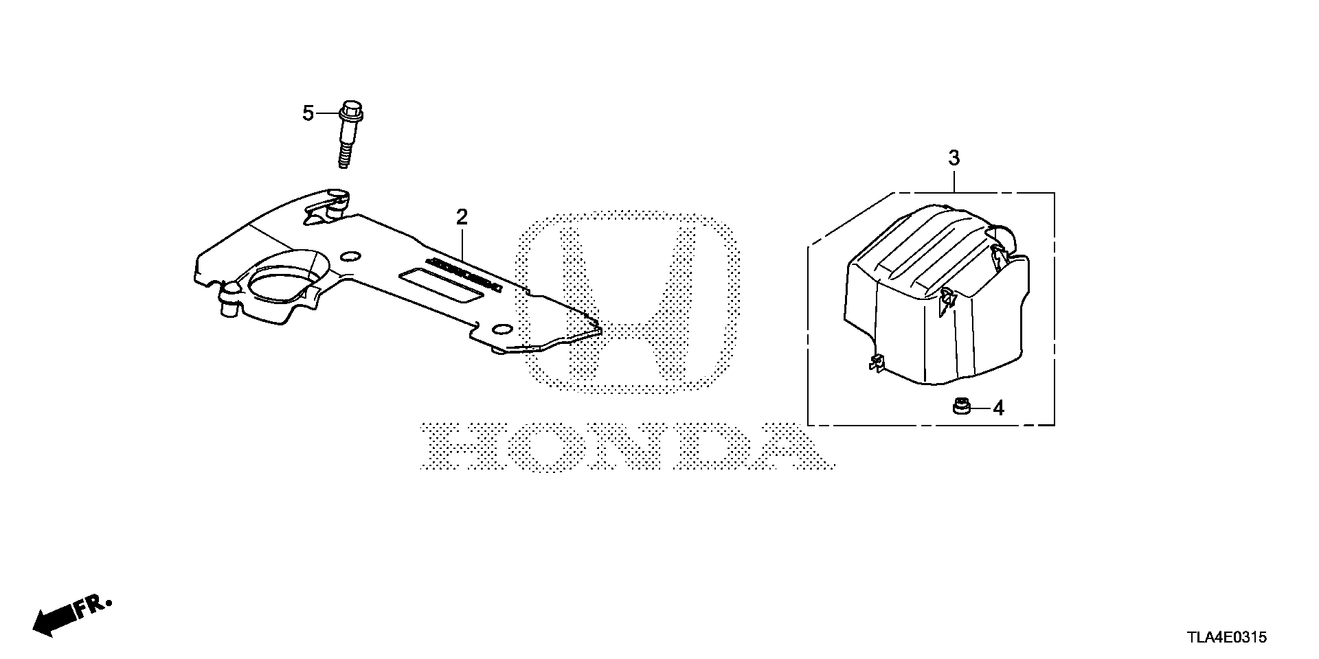 Full size assembly image of ENGINE COVER (2.4L) (1/1)