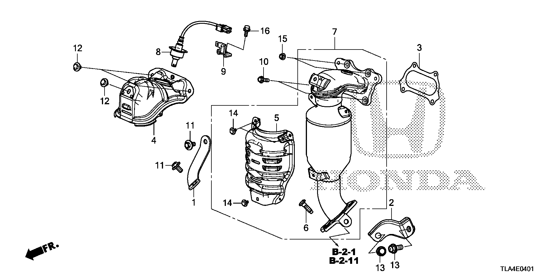 Diagram CONVERTER (2.4L) for your Honda CR-V  