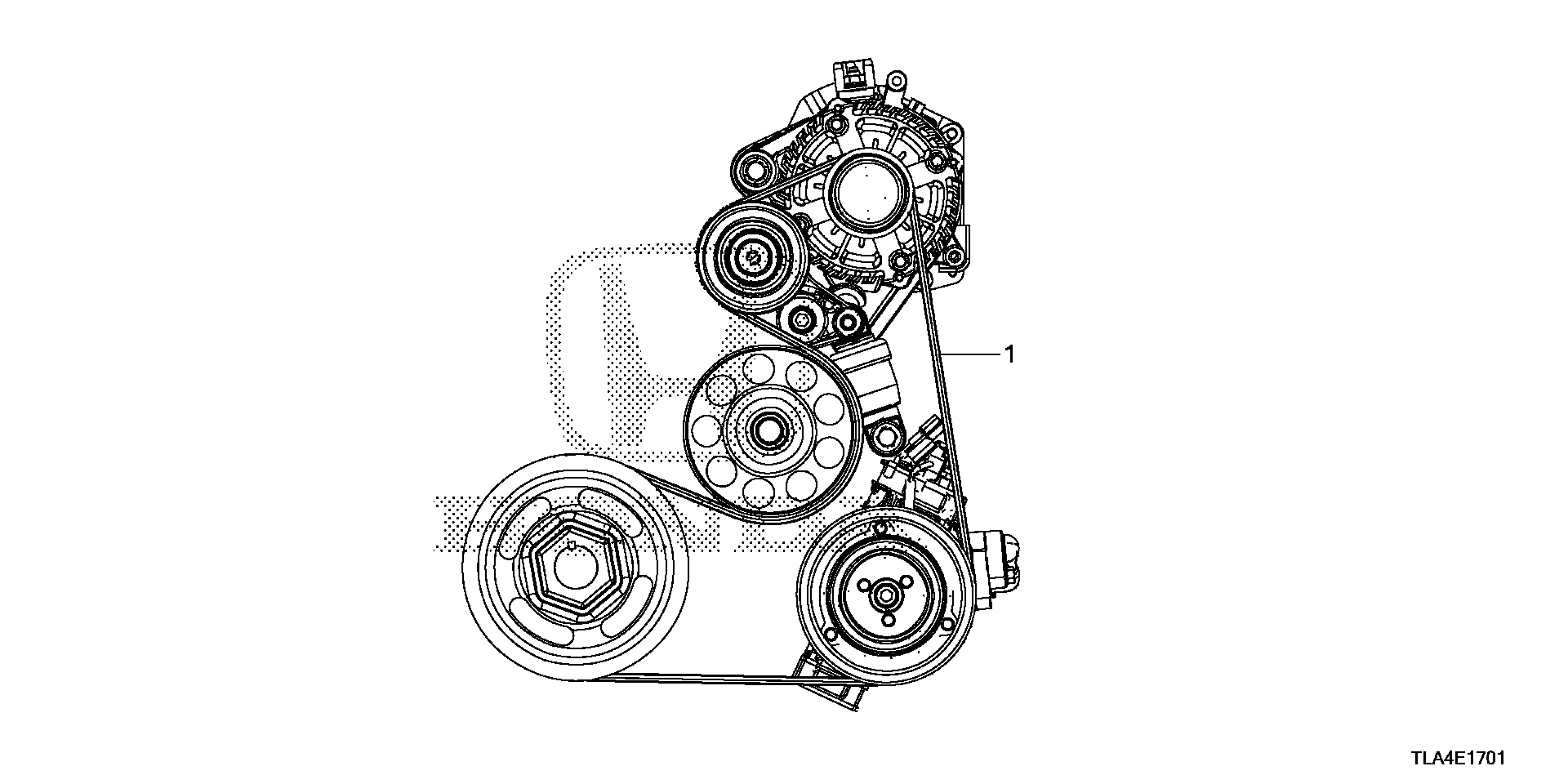 Full size assembly image of ALTERNATOR BELT (2.4L) (1/1)