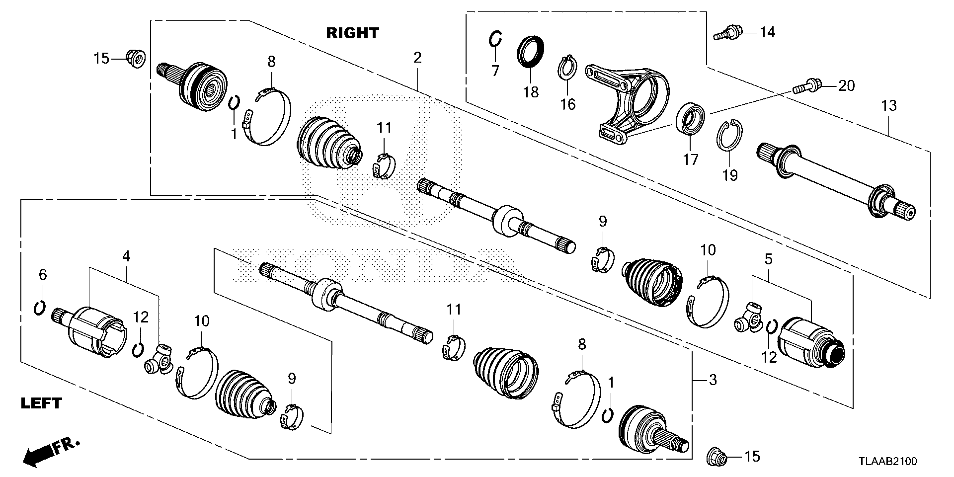 Diagram DRIVESHAFT@HALF SHAFT for your 2025 Honda Pilot   