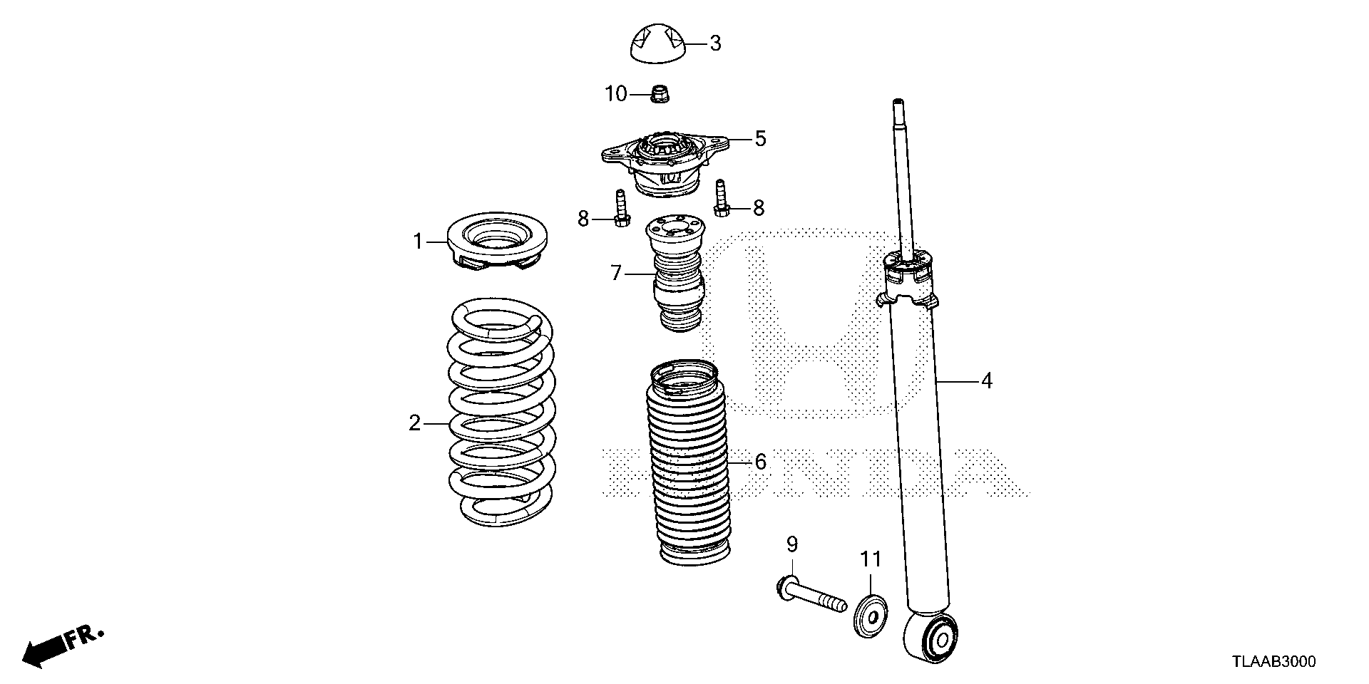 Full size assembly image of REAR SHOCK ABSORBER (1/1)