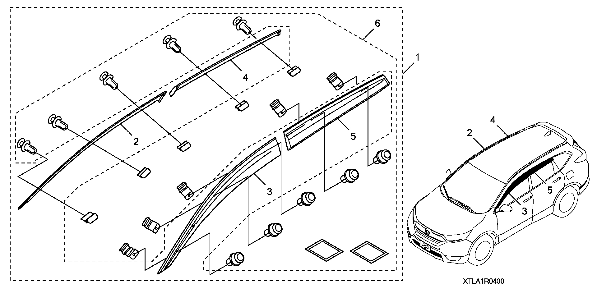 2024 Honda Passport BLACK EDITION/ 5D Visor, r. Rr. Door - 08R04-TLA ...