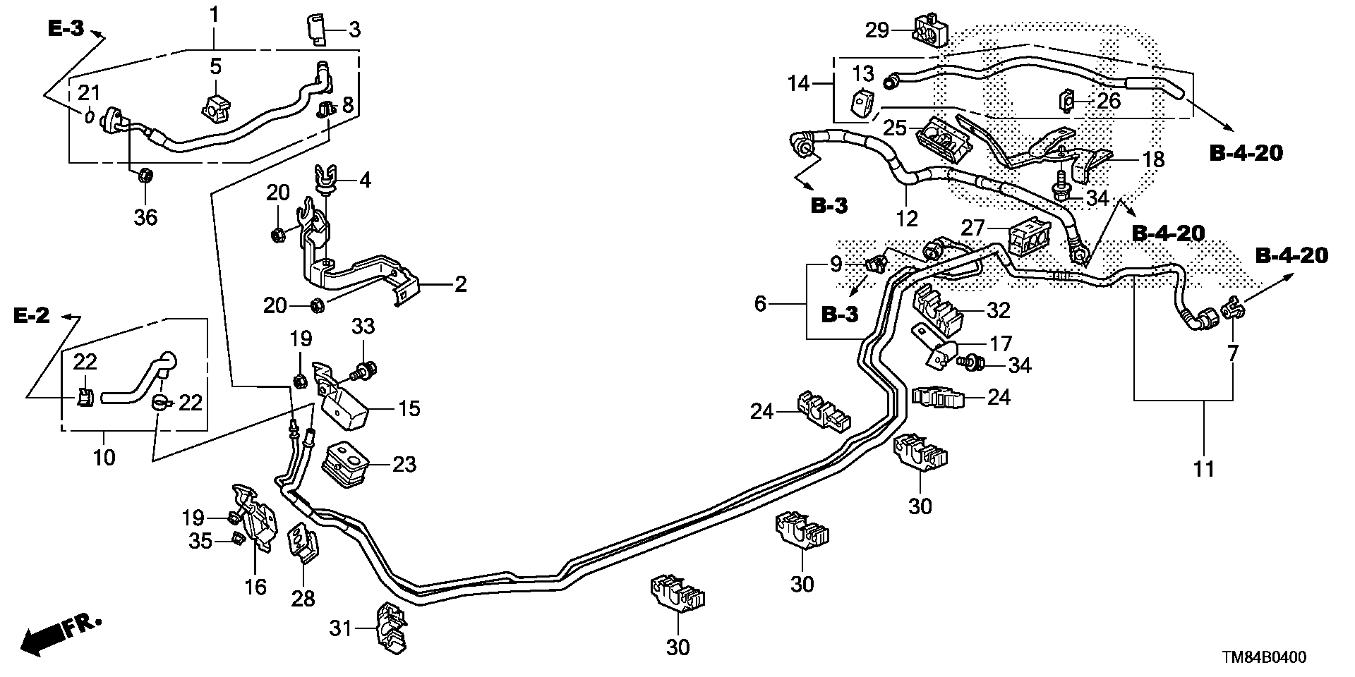 Diagram FUEL PIPE for your 2020 Honda Ridgeline   