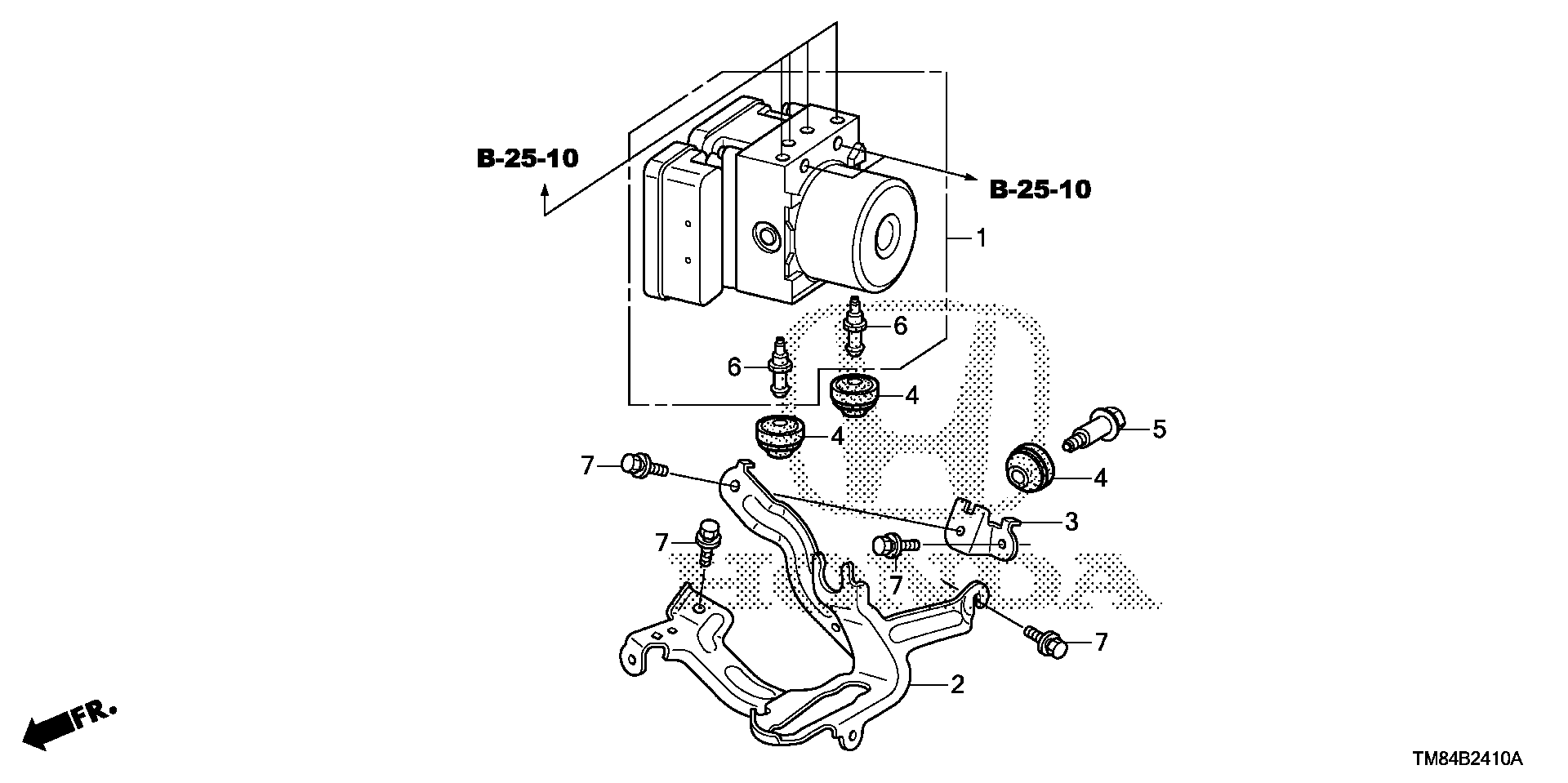 Diagram ABS MODULATOR for your Honda