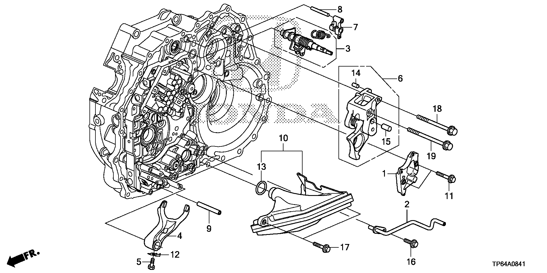 Diagram SHIFT FORK (V6) (2) for your 2004 Honda Accord Coupe   