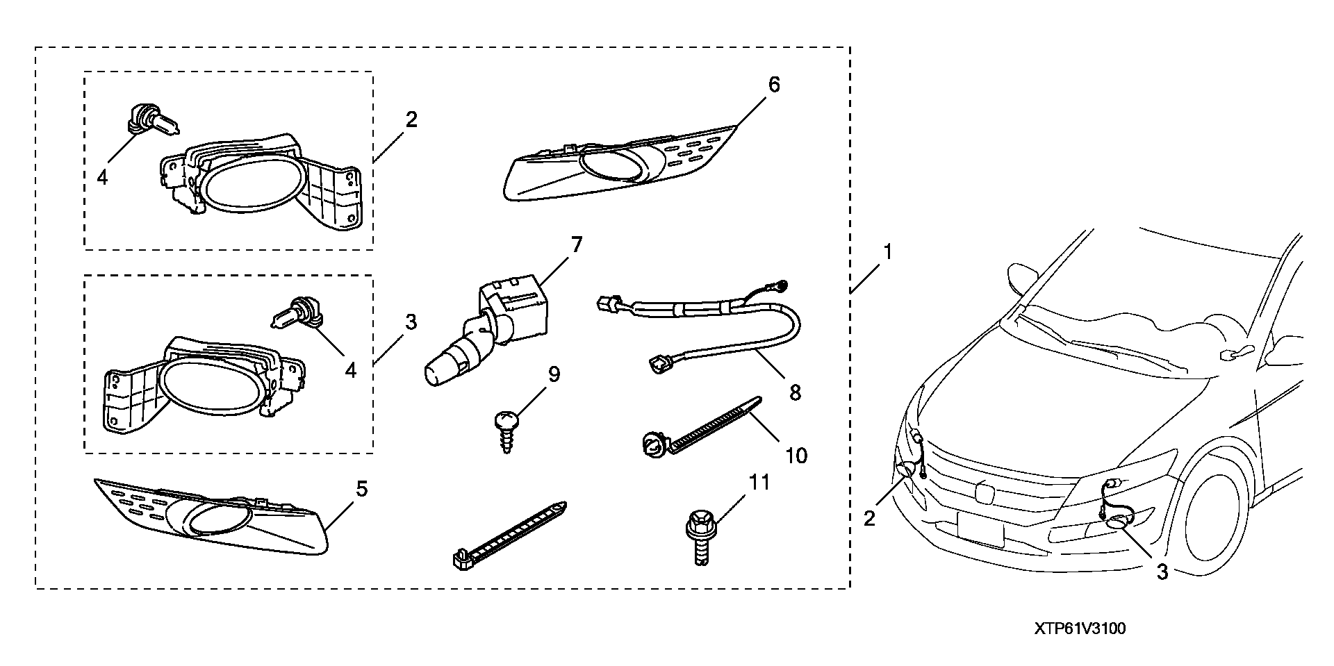 Diagram FOGLIGHT for your Honda