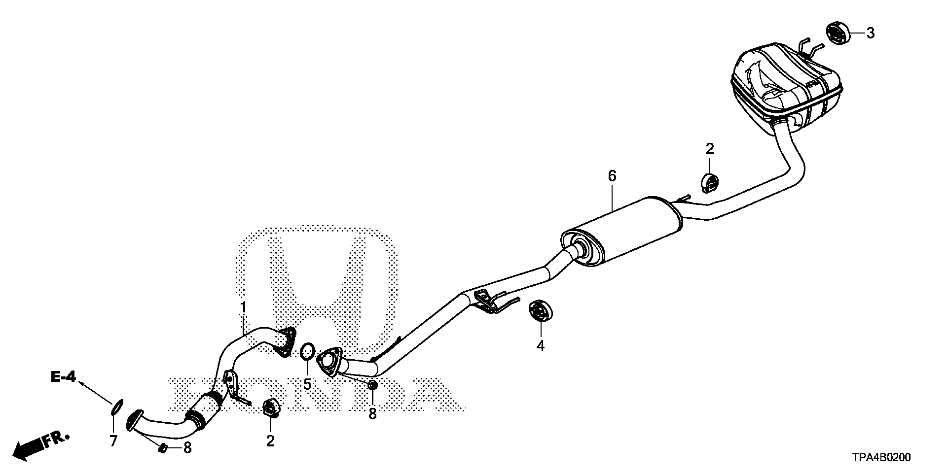 Diagram EXHAUST PIPE@MUFFLER for your Honda CR-V  