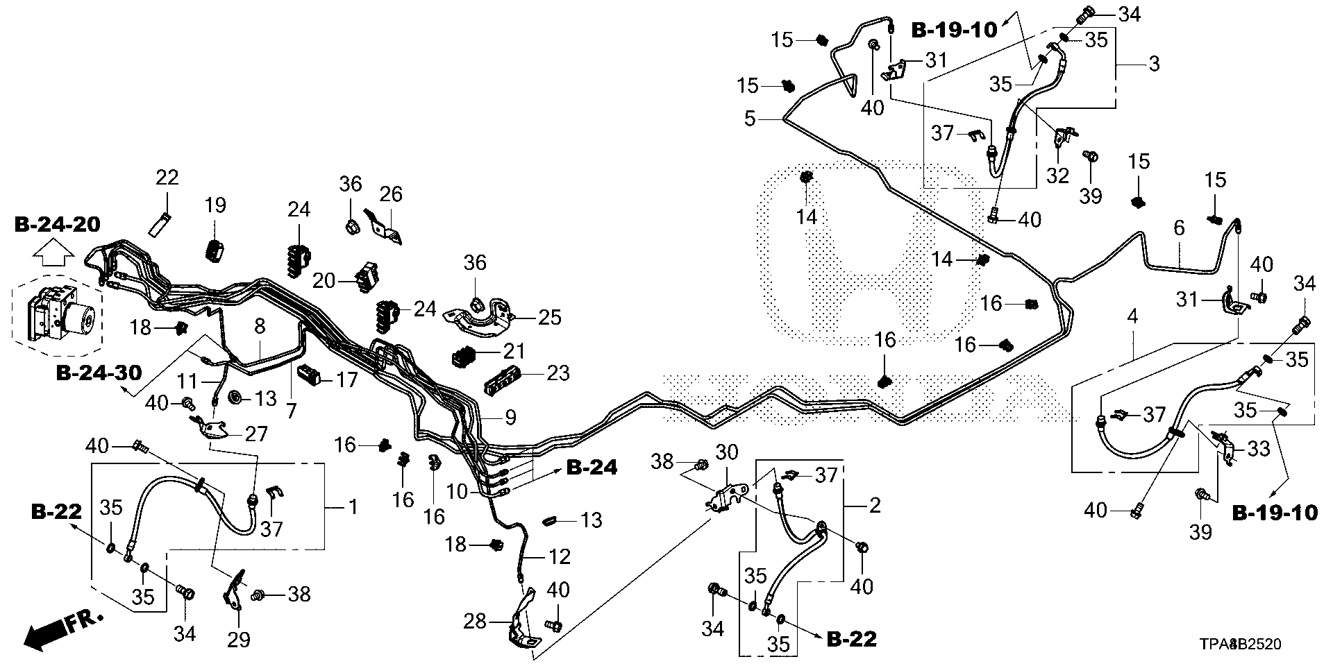 Diagram BRAKE LINES for your 1977 Honda Civic Hatchback   