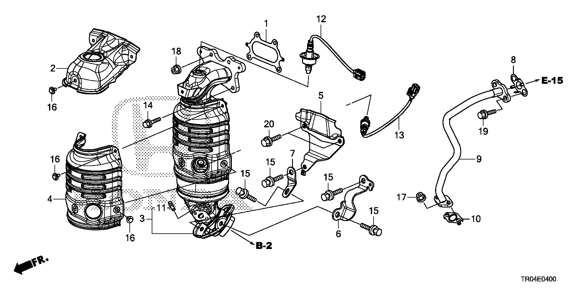 Diagram CONVERTER (1.8L) for your Honda