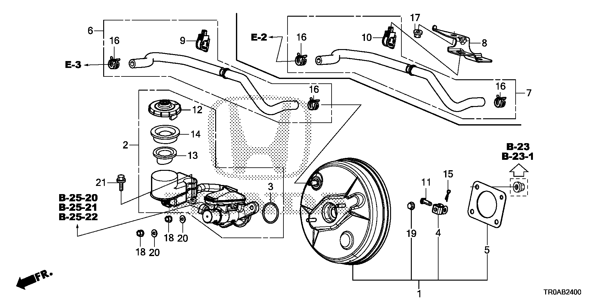 Diagram BRAKE MASTER CYLINDER @MASTER POWER (KA/KL/KC) for your 2015 Honda CR-Z HYBRID AT EX 