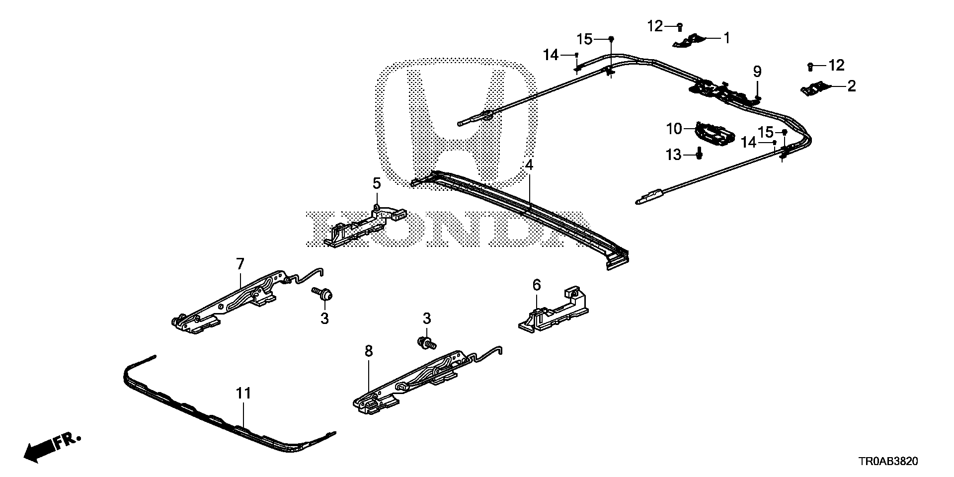 Full size assembly image of ROOF SLIDE COMPONENTS (1/1)