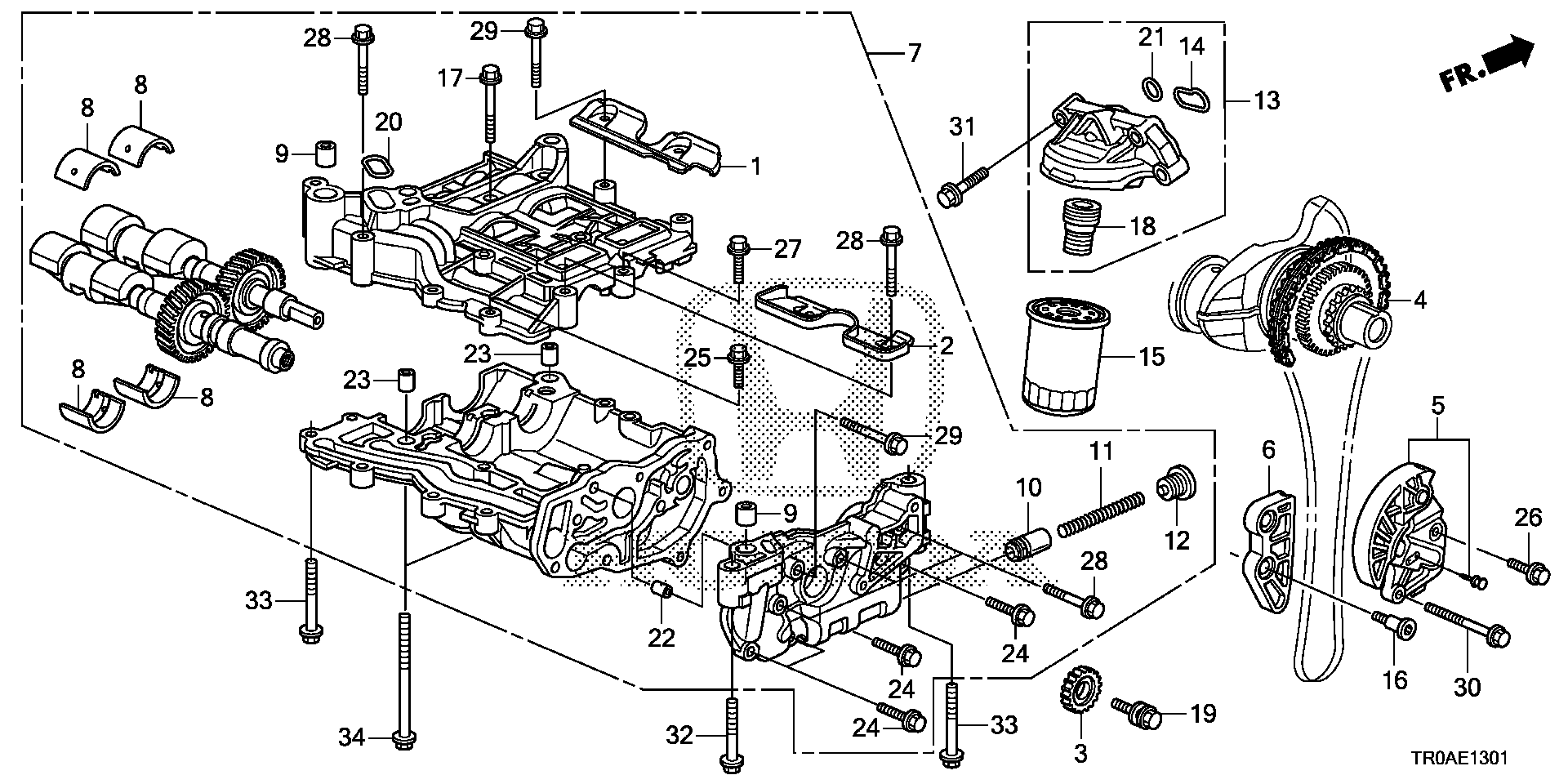 Diagram OIL PUMP (2.4L) for your 1992 Honda Accord Coupe 2.2L AT DX 