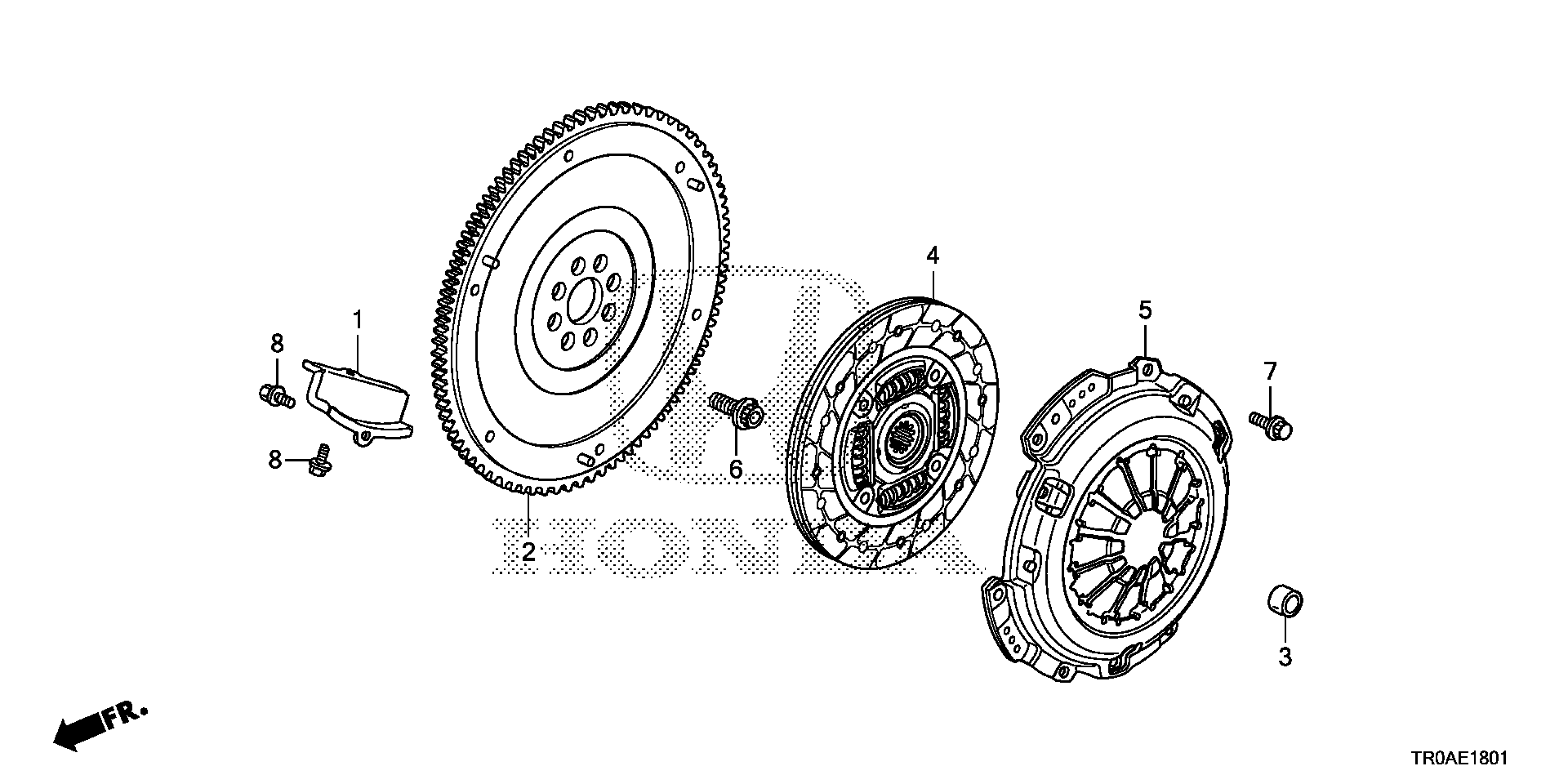 Diagram CLUTCH@TORQUE CONVERTER (2.4L) for your 2022 Honda Civic   