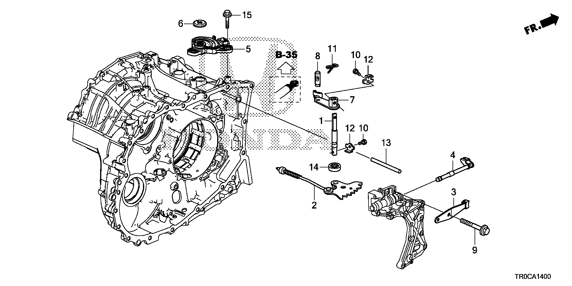 Diagram CONTROL SHAFT (CVT) for your 1999 Honda Civic Coupe   