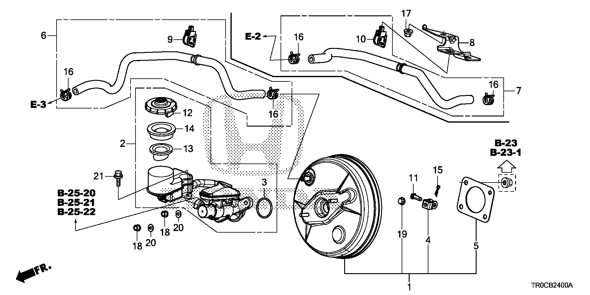 Diagram BRAKE MASTER CYLINDER @MASTER POWER (KA/KL/KC) for your 2015 Honda CR-Z HYBRID AT EX 