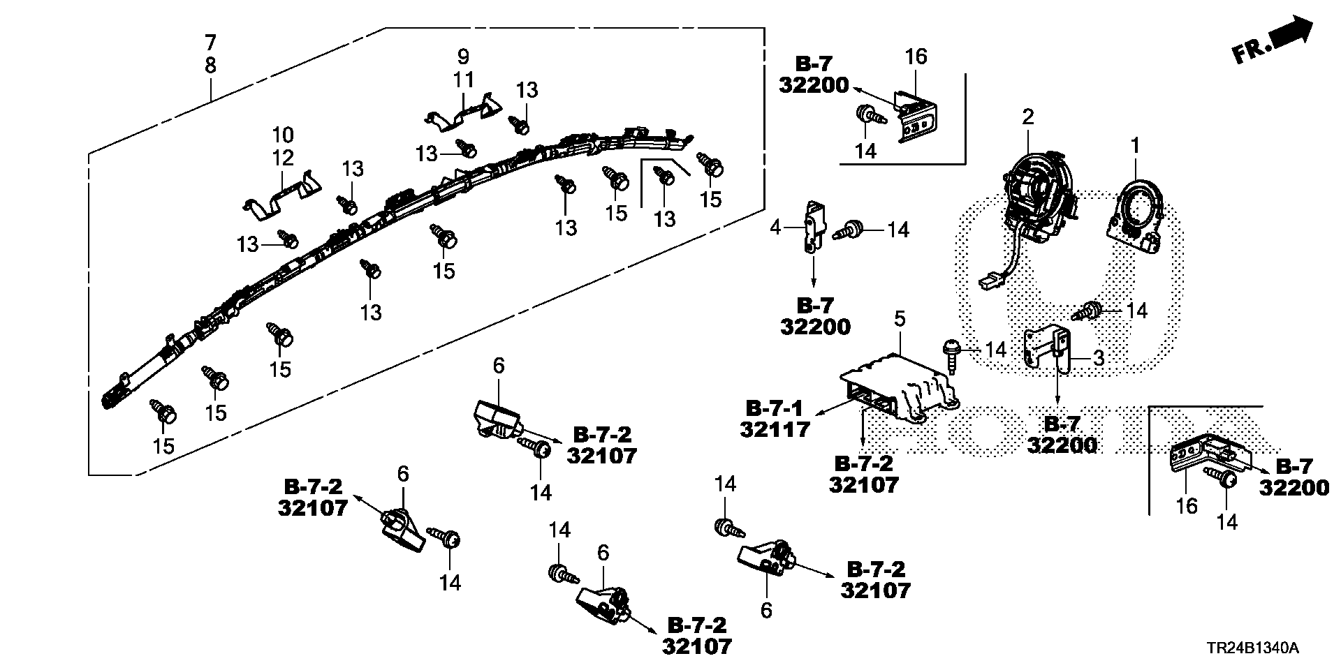 Diagram SRS UNIT for your 2015 Honda Civic   