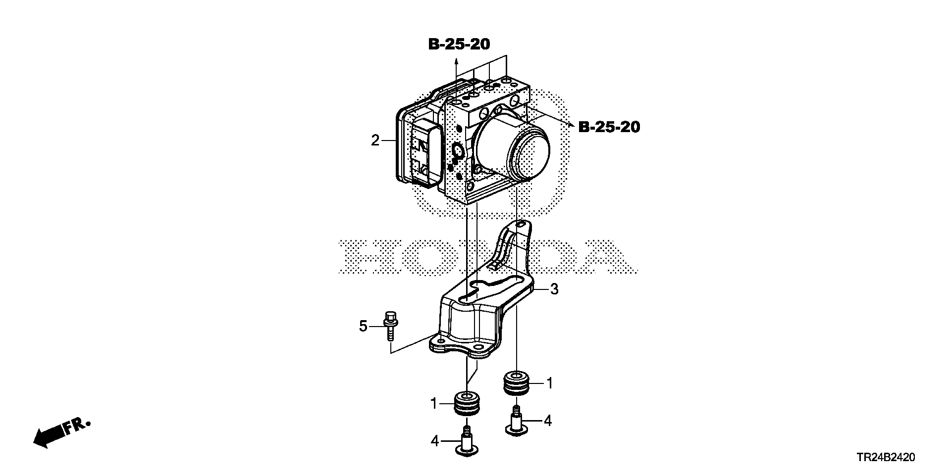 Honda Civic Bracket, vsa modulator. Brakes - 57115-TR0-A00 | Honda ...