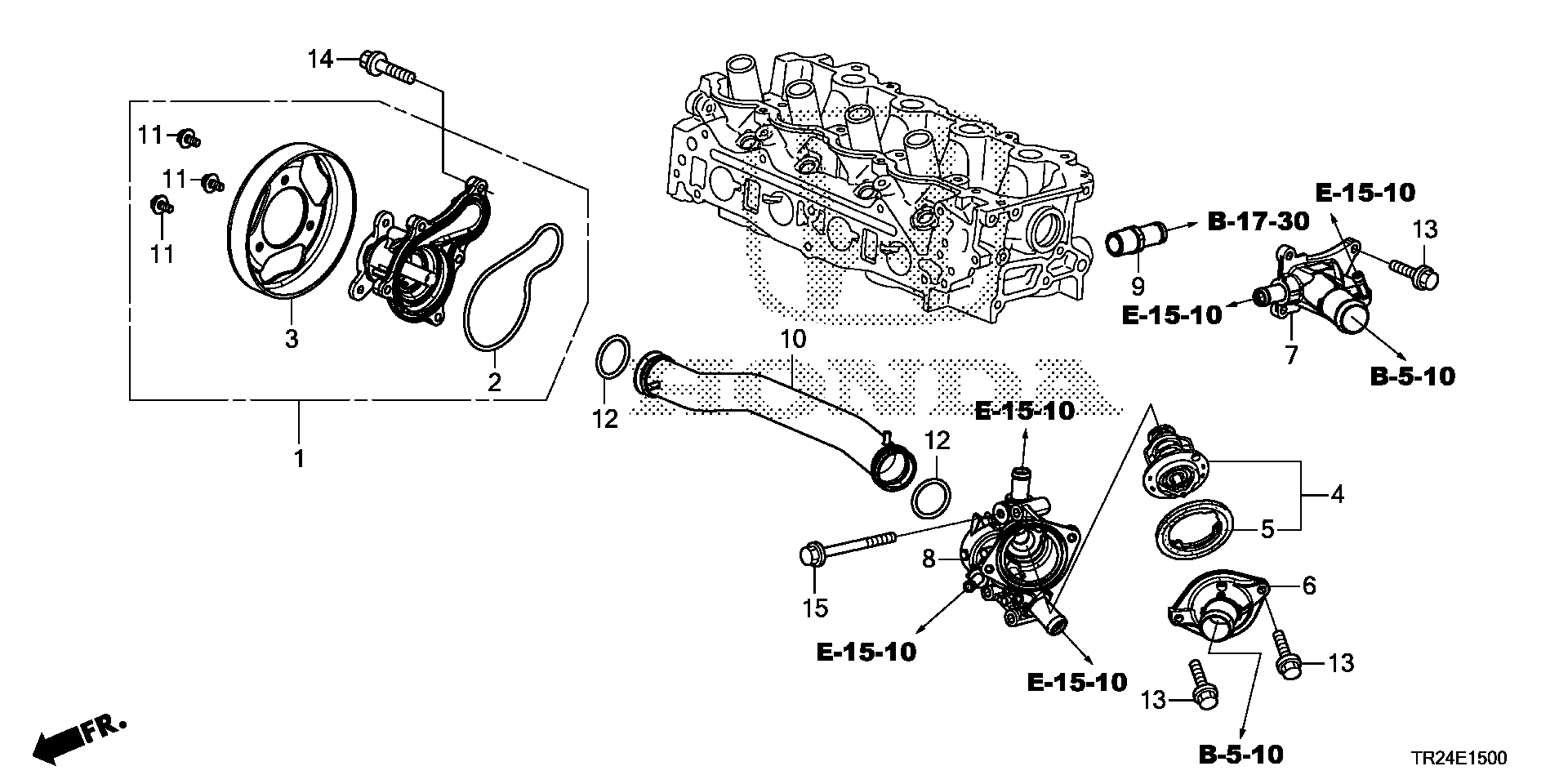 Diagram WATER PUMP for your 1984 Honda Civic Hatchback   