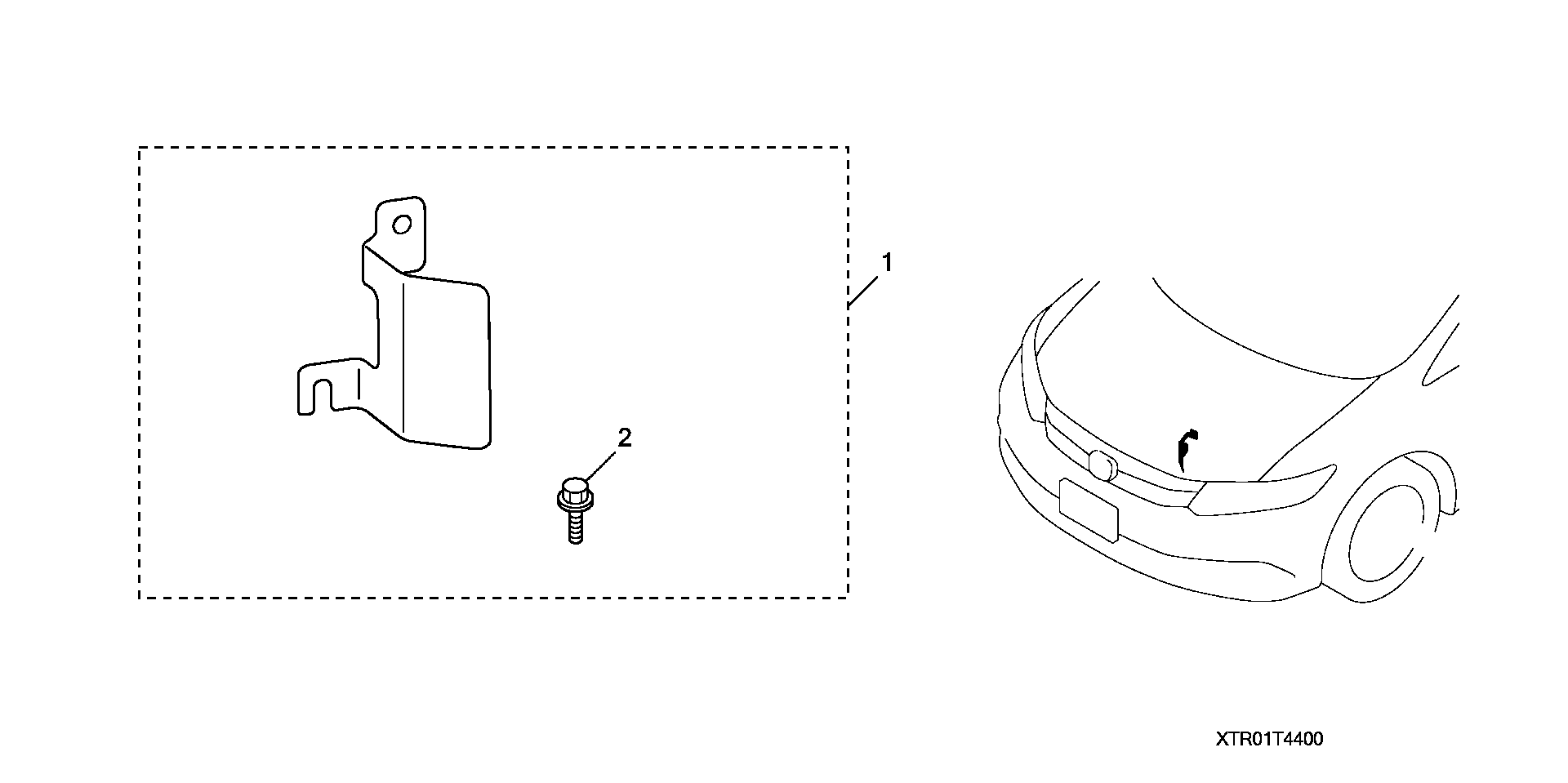 Diagram ENG. HEATER BRACKET (2) for your 1992 Honda Accord Coupe 2.2L AT DX 