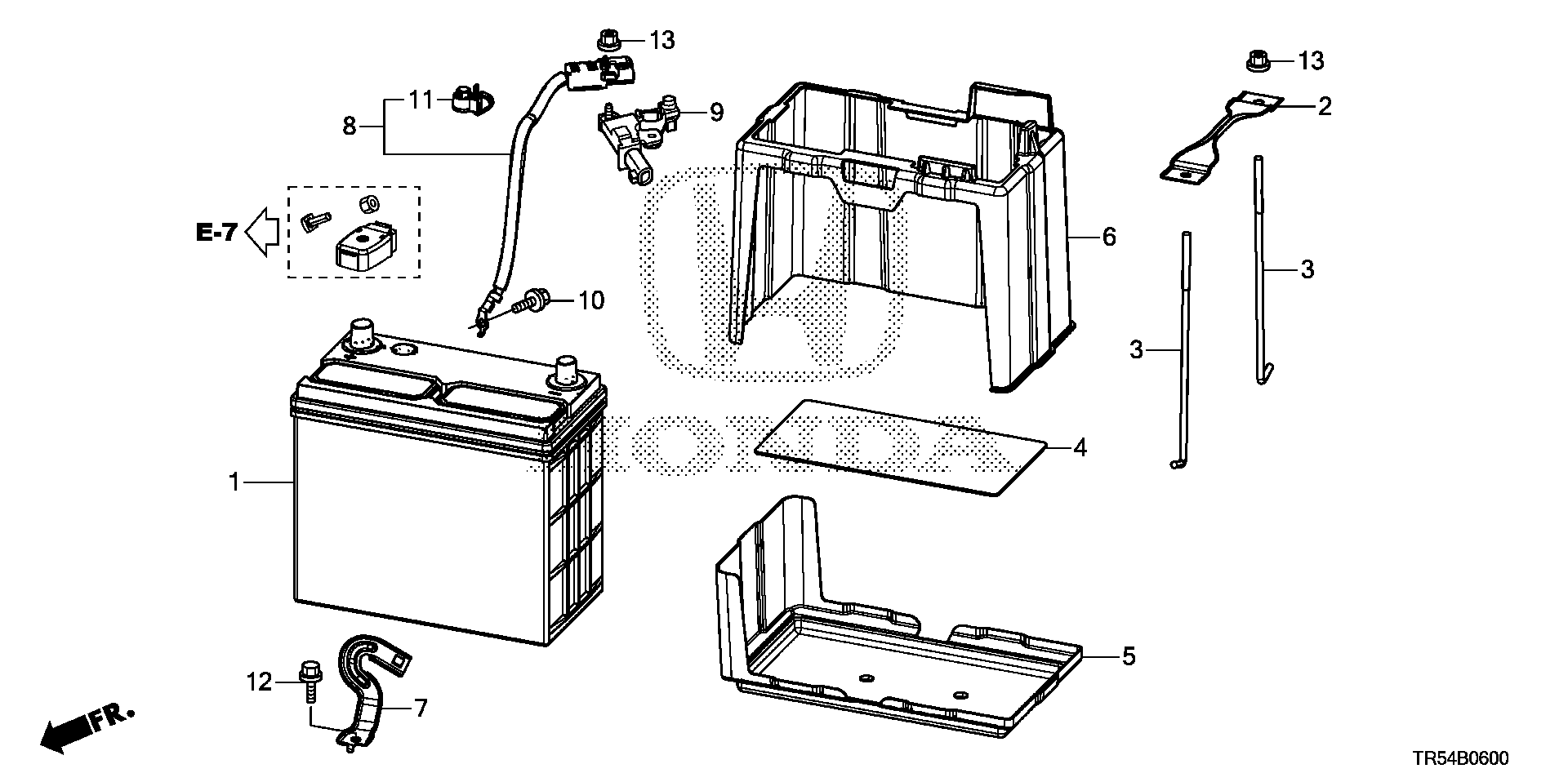 Diagram BATTERY for your 1990 Honda Accord Coupe 2.2L MT LX 