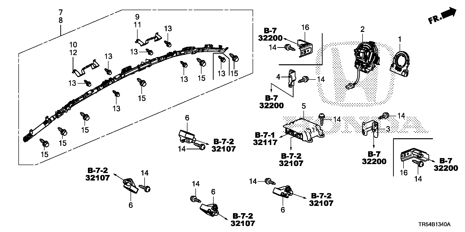 Diagram SRS UNIT for your 2015 Honda Civic   