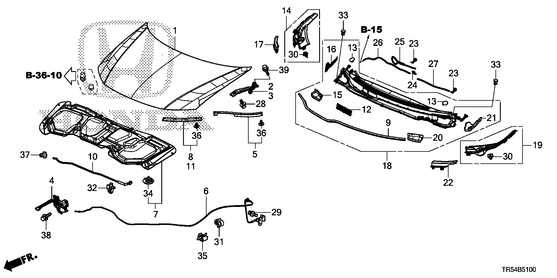 Diagram ENGINE HOOD for your 2013 Honda Accord Coupe   