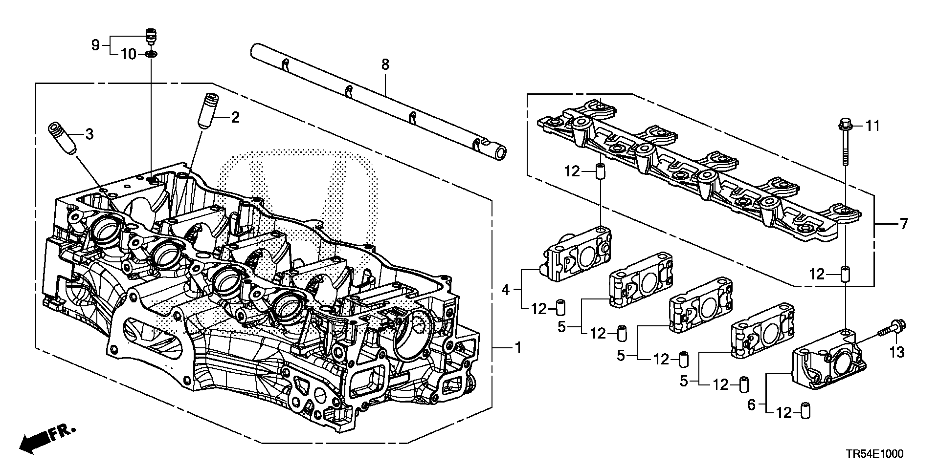 Diagram CYLINDER HEAD for your Honda Civic  