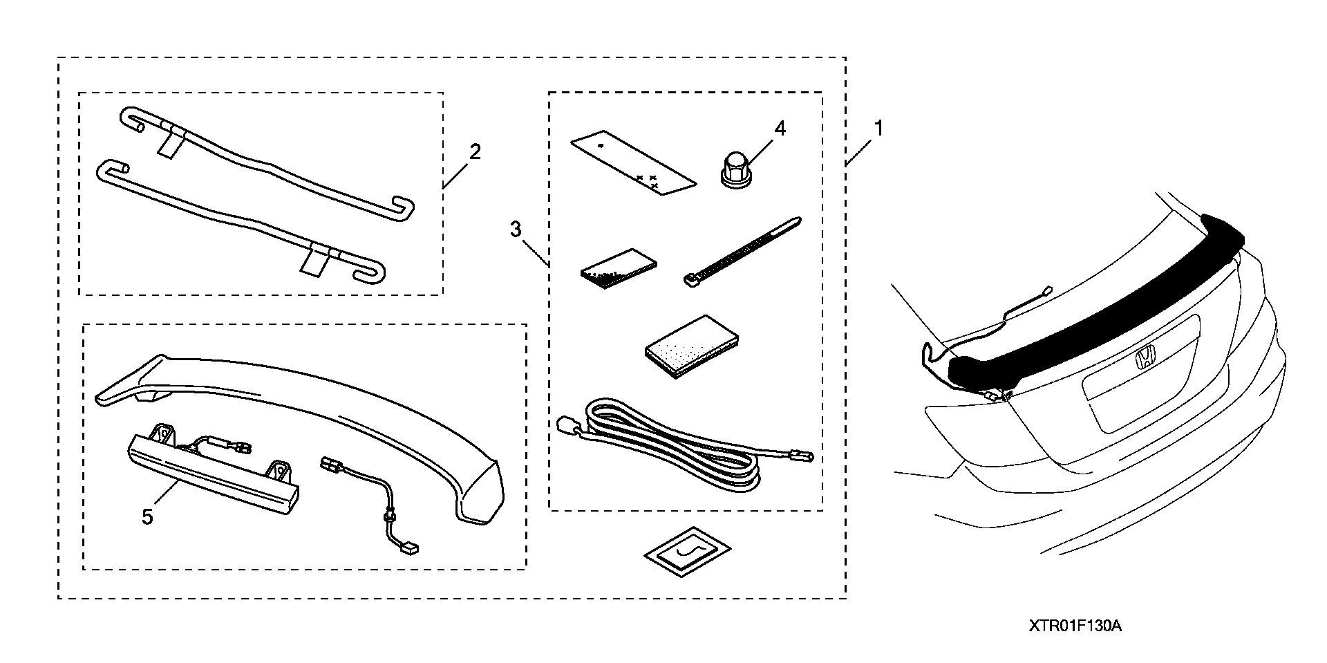 Diagram WING SPOILER for your Honda