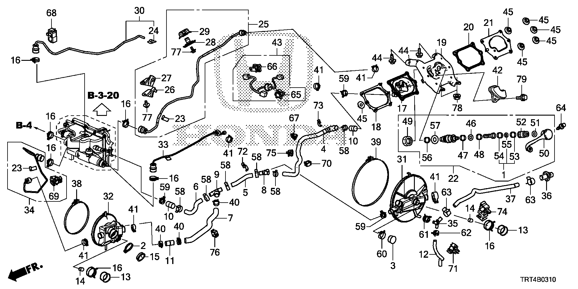 Diagram FUEL FILLER PIPE for your Honda Clarity  