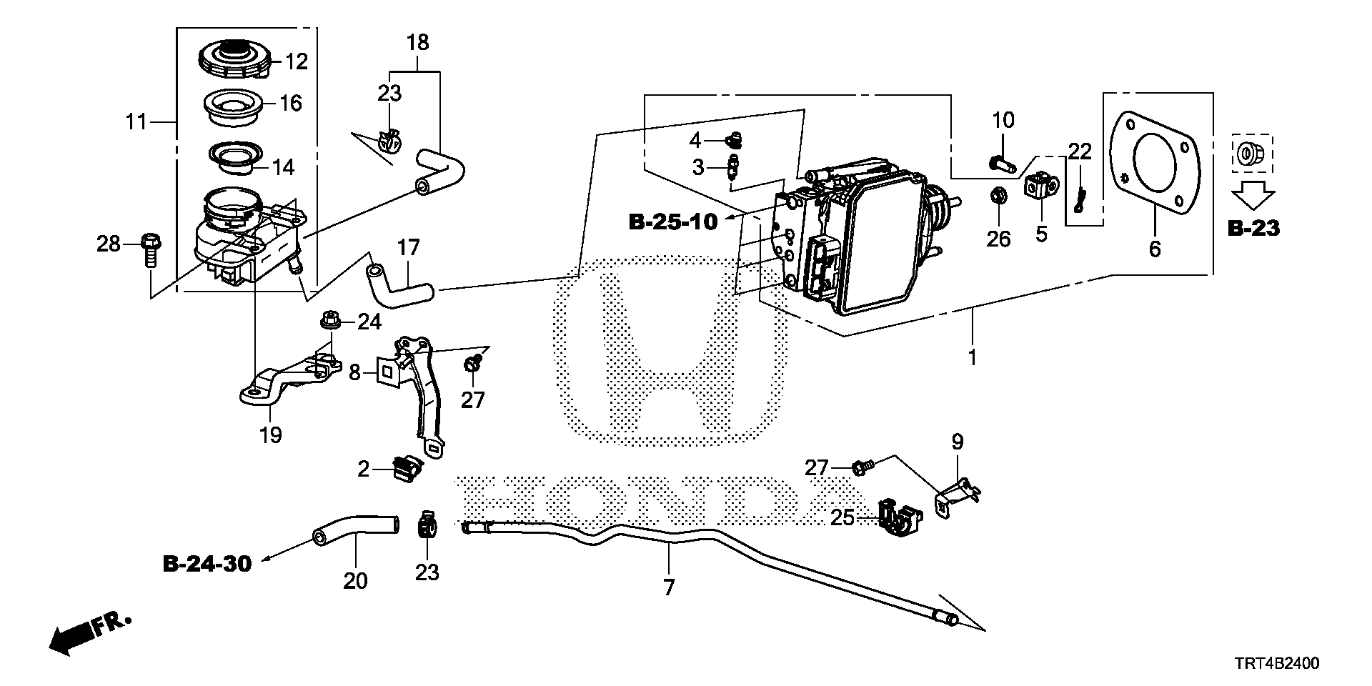 Diagram BRAKE OPERATING SIMULATOR for your 1990 Honda Accord Coupe 2.2L AT LX 