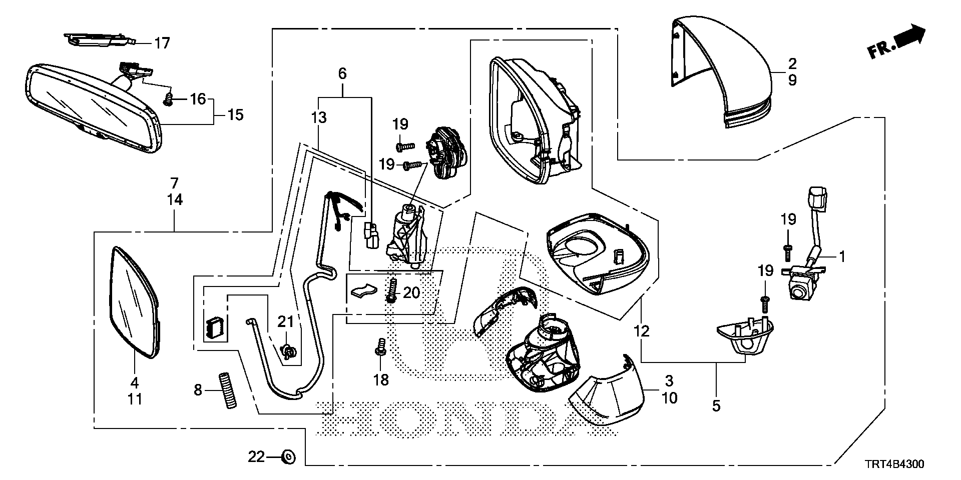 Diagram MIRROR for your Honda Clarity  