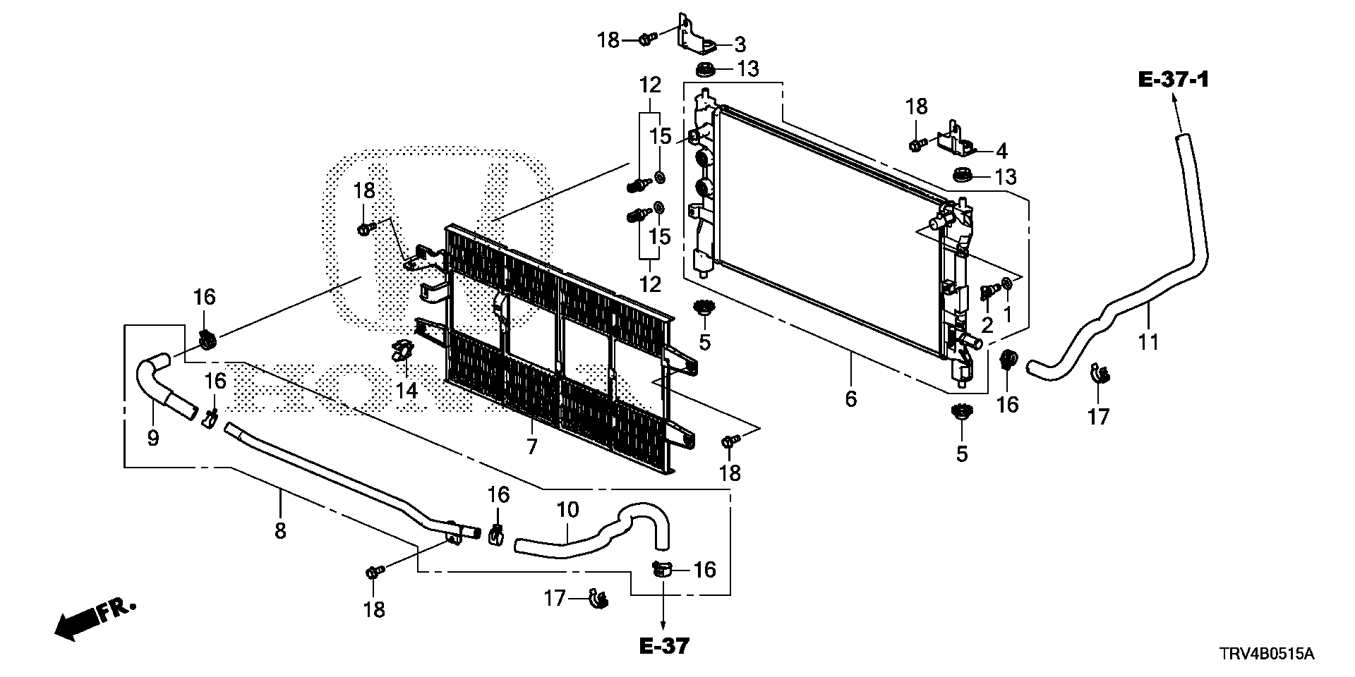 Diagram ENERGY STORAGE RADIATOR for your Honda Clarity  