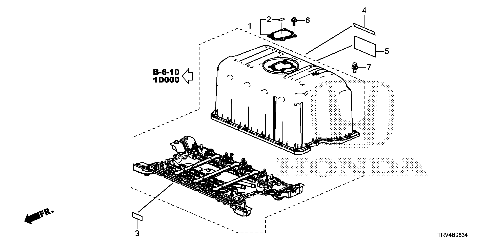 Diagram BATTERY PACK LABEL (RR.) for your 2003 Honda Civic   