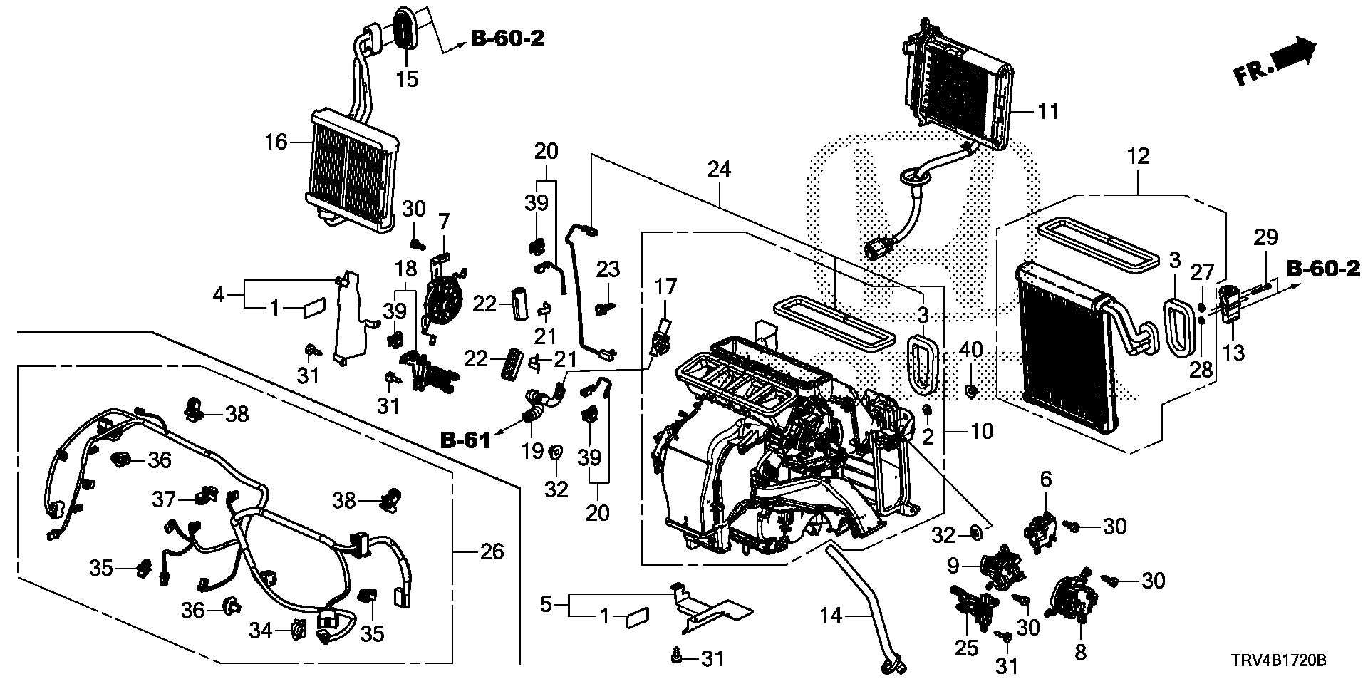 Diagram HEATER UNIT for your Honda Clarity  