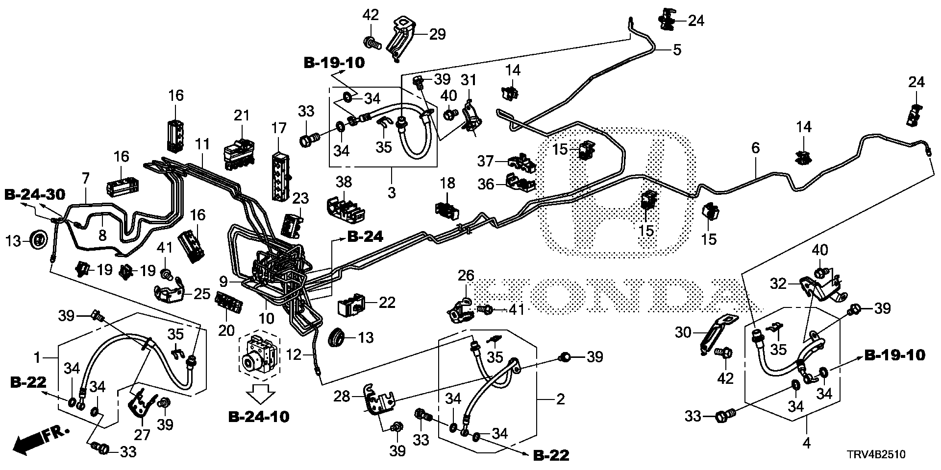 Diagram BRAKE LINES for your 1976 Honda Civic Hatchback   