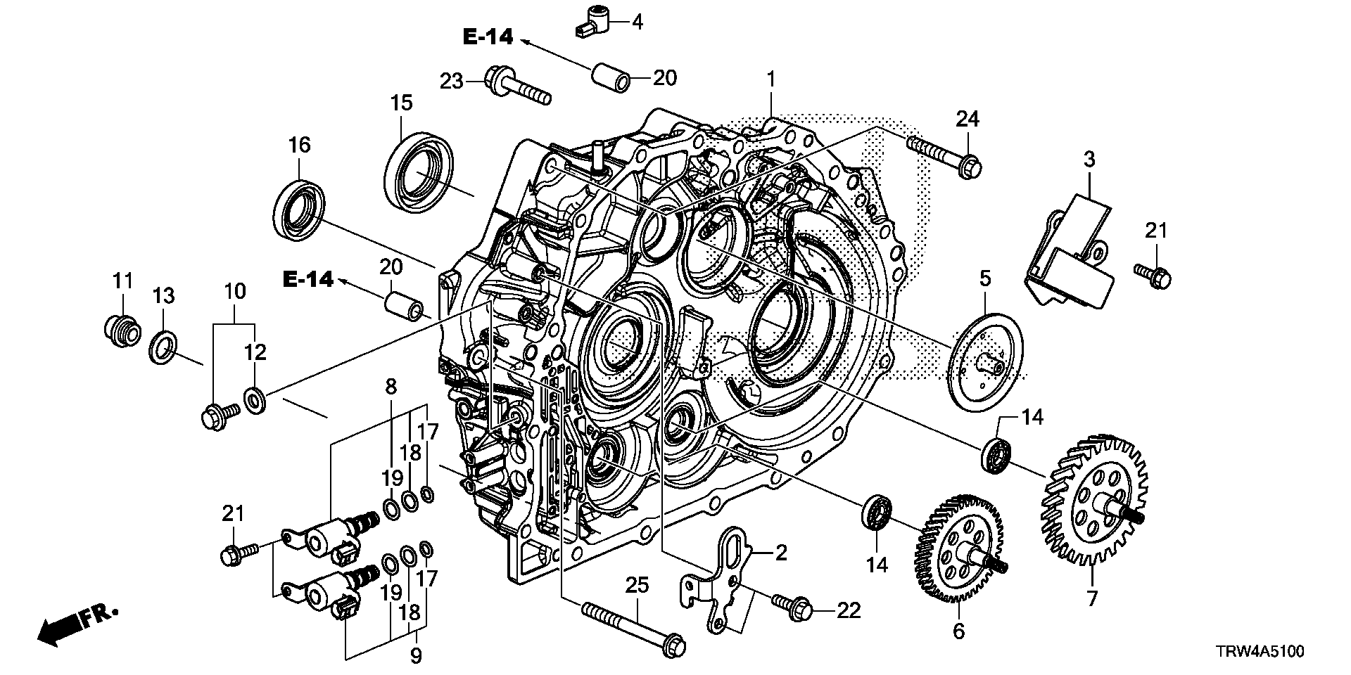 Honda Clarity Case, flywheel. Transmission - 21110-5WL-A01 | Honda ...