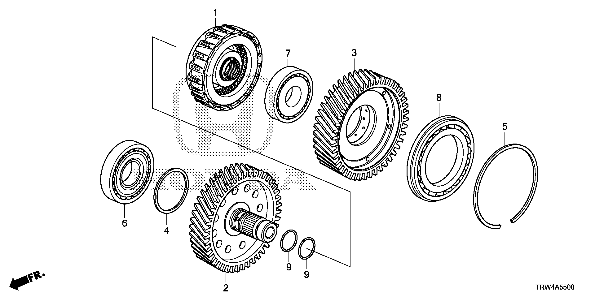 Honda Clarity Gear, over drive. Clutch, input, shaft - 23431-6GA-000 ...