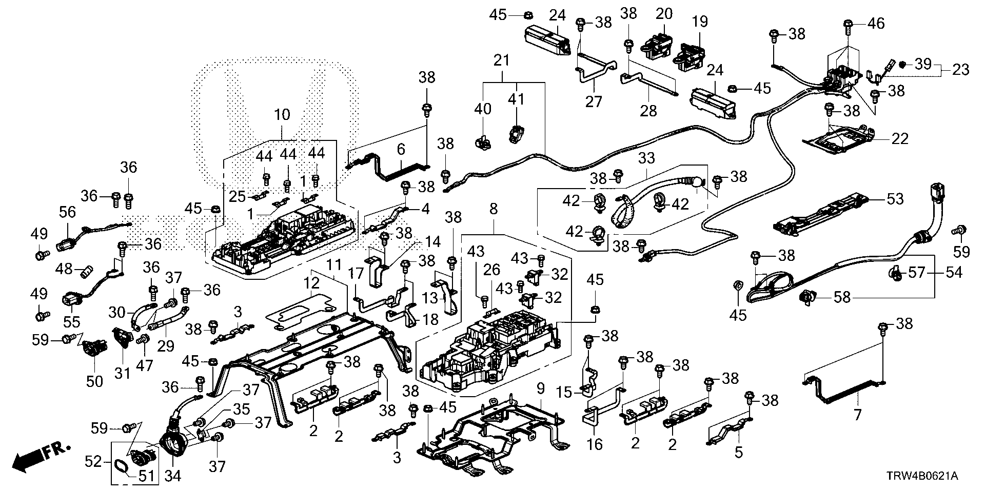 Honda Clarity Board assy., sub junction. Electrical - 1E200-5WJ-A01 ...