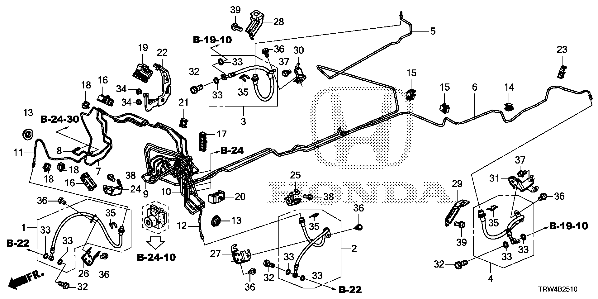 Diagram BRAKE LINES for your 1988 Honda Civic Hatchback   