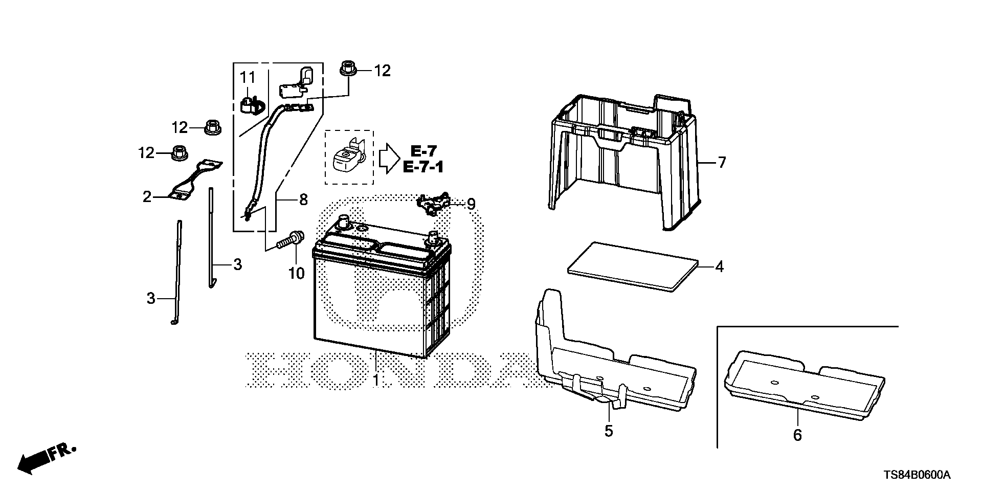 Diagram BATTERY for your 1990 Honda Accord Coupe 2.2L MT LX 