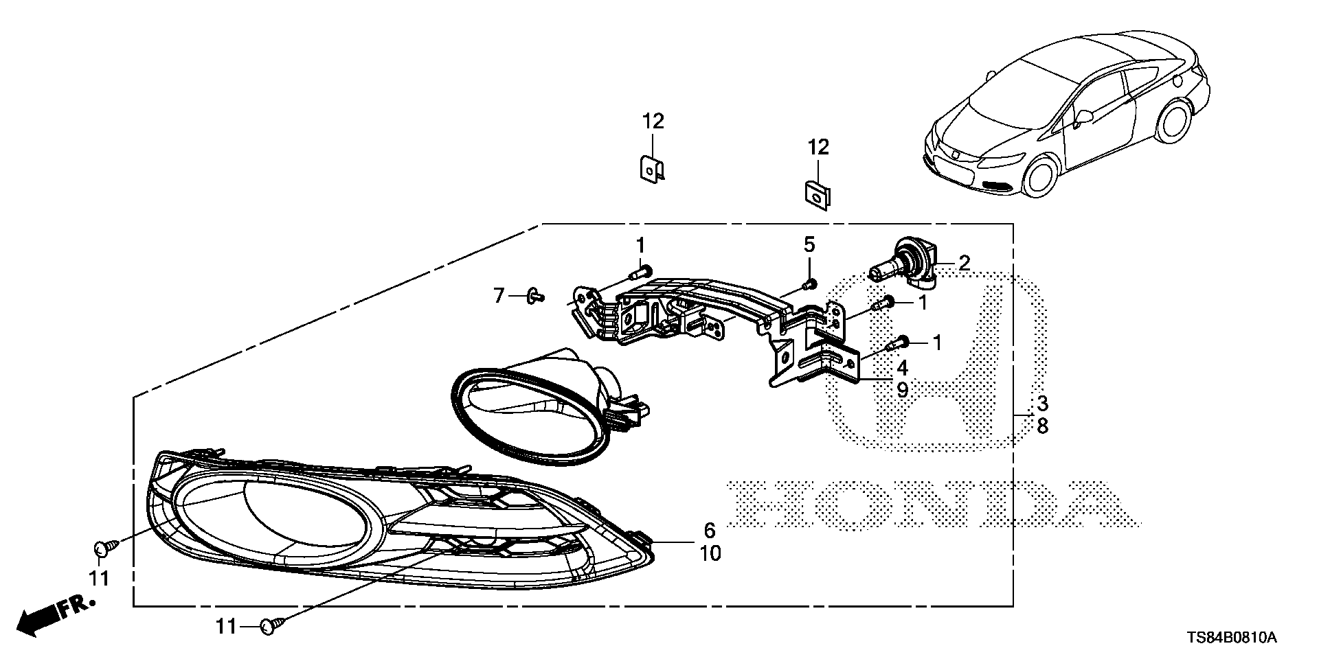 Diagram FOGLIGHT (1) for your Honda