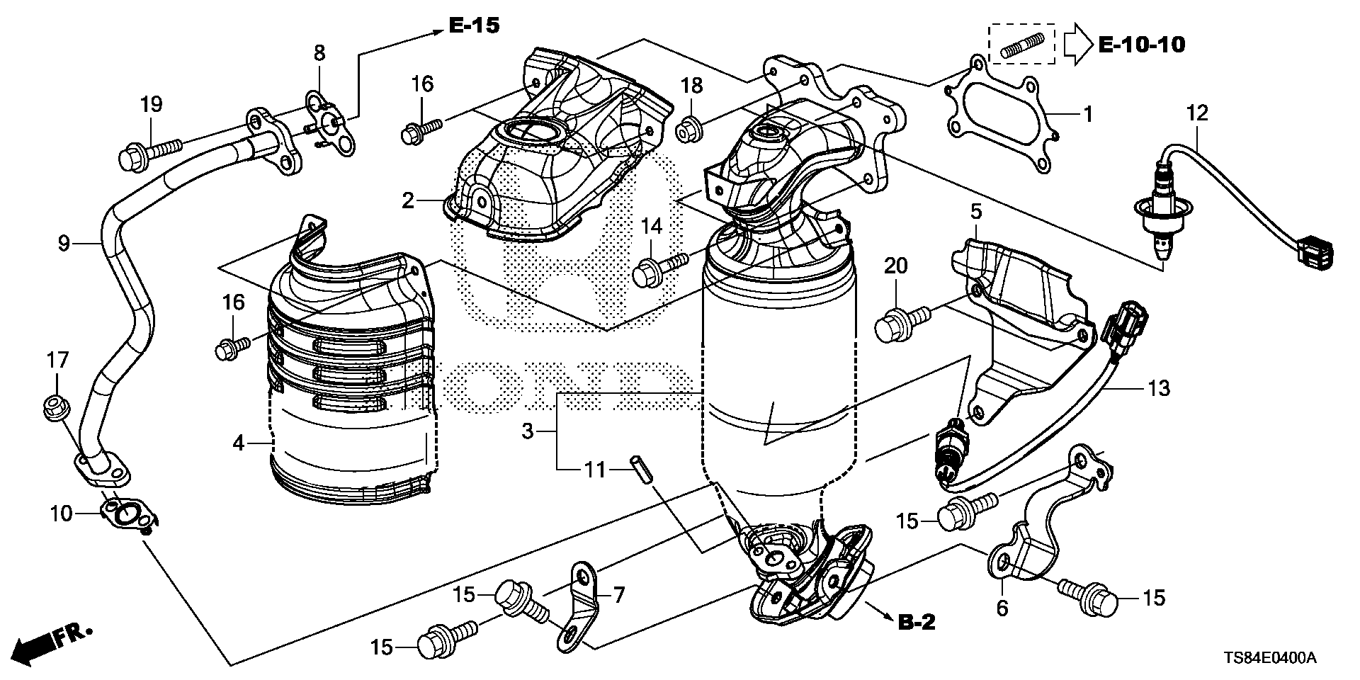 Diagram CONVERTER (1.8L) for your Honda