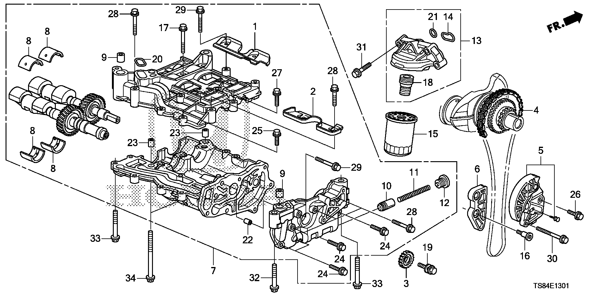 Diagram OIL PUMP (2.4L) for your 1992 Honda Accord Coupe 2.2L AT DX 