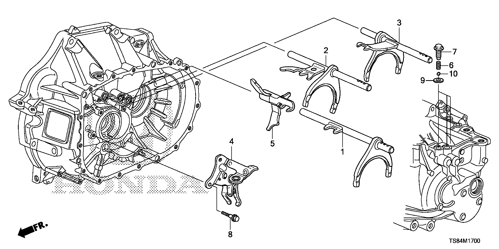 Diagram SHIFT FORK (2.4L) for your 2008 Honda Accord Coupe   